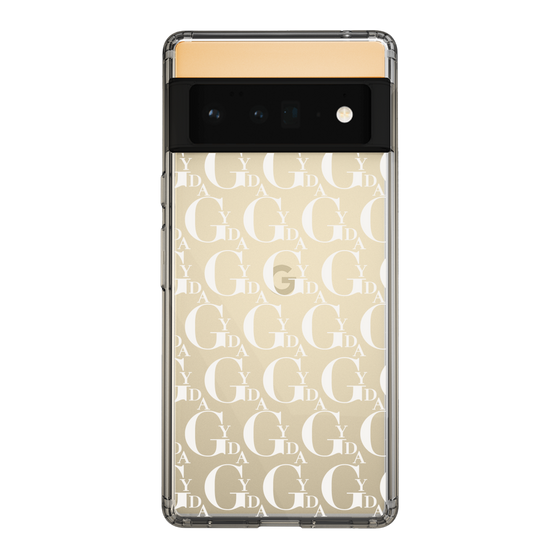 Slim Protection Case［ GYDA - Monogram - White ］