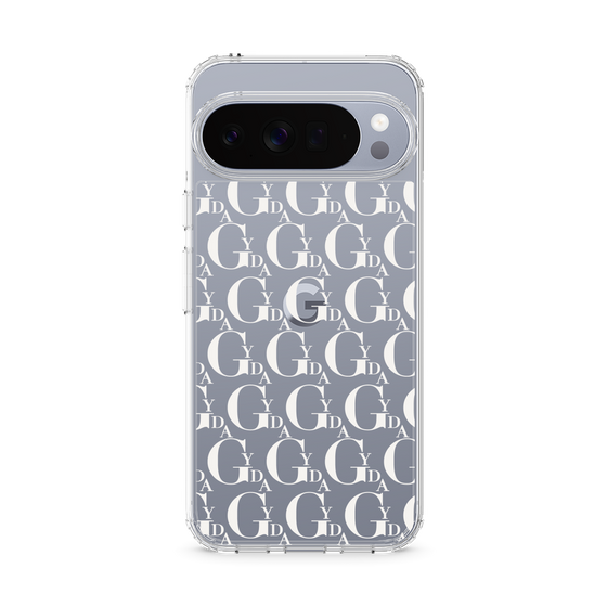 Slim Protection Case［ GYDA - Monogram - White ］