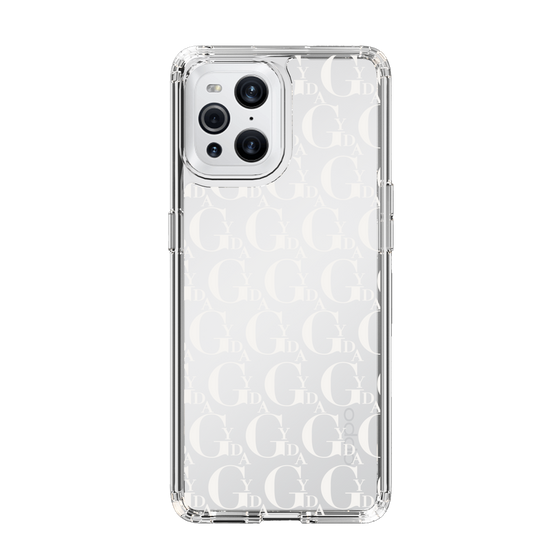 Slim Protection Case［ GYDA - Monogram - White ］