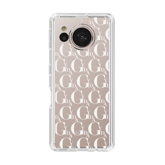 Slim Protection Case［ GYDA - Monogram - White ］