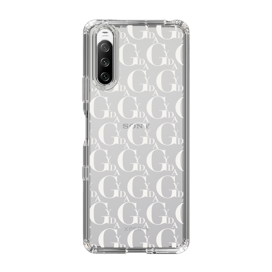 Slim Protection Case［ GYDA - Monogram - White ］