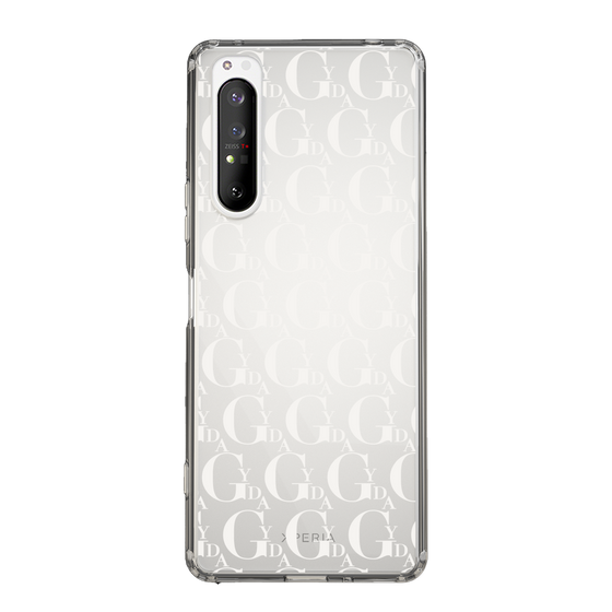 Slim Protection Case［ GYDA - Monogram - White ］