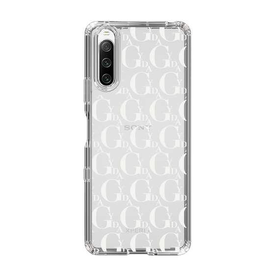 Slim Protection Case［ GYDA - Monogram - White ］