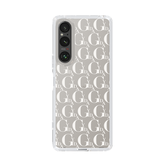 Slim Protection Case［ GYDA - Monogram - White ］