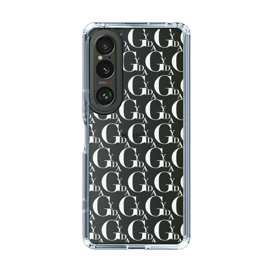 Slim Protection Case［ GYDA - Monogram - White ］