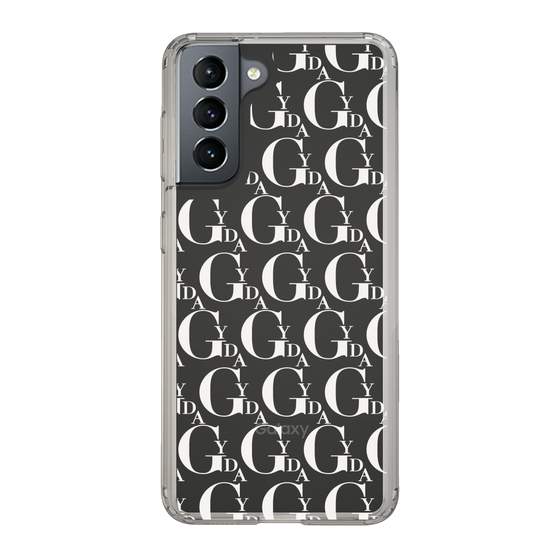 Slim Protection Case［ GYDA - Monogram - White ］