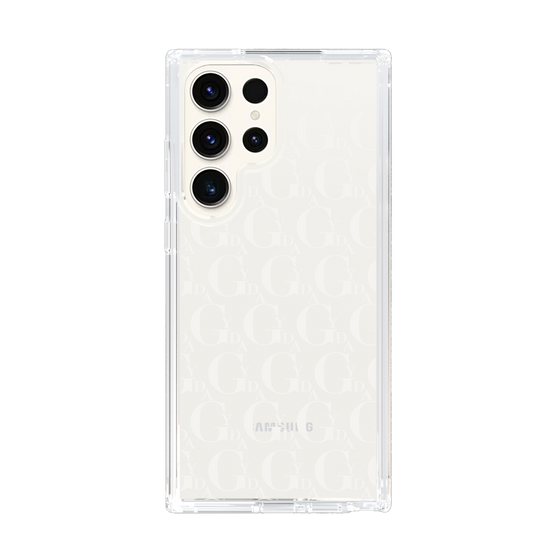 Slim Protection Case［ GYDA - Monogram - White ］