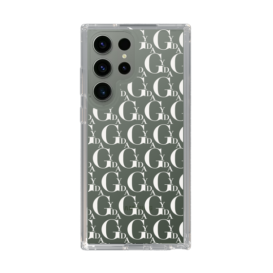 Slim Protection Case［ GYDA - Monogram - White ］