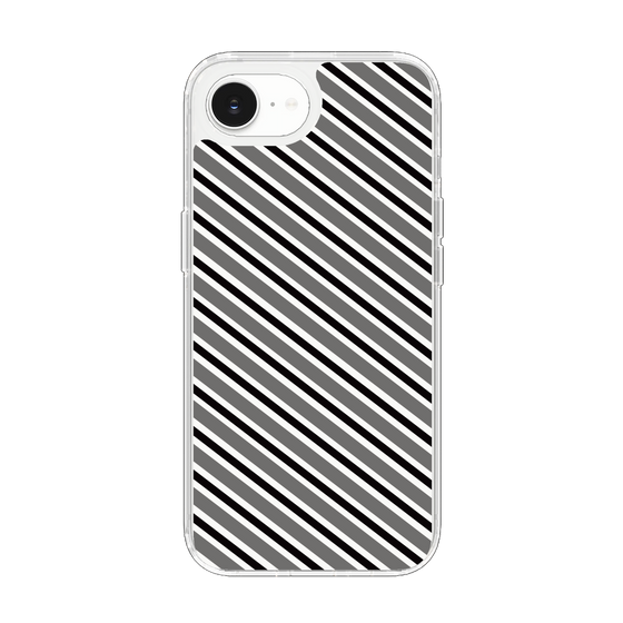 Slim Protection Case［ Small Stripe - Gray × Black ］