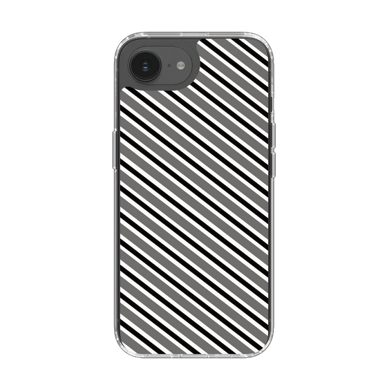 Slim Protection Case［ Small Stripe - Gray × Black ］
