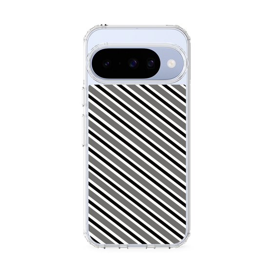 Slim Protection Case［ Small Stripe - Gray × Black ］