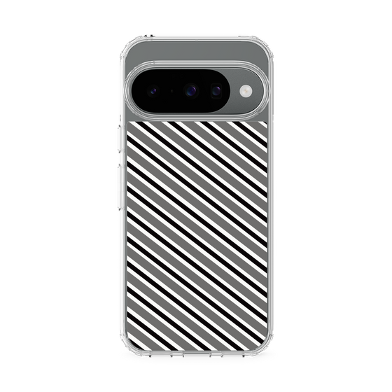 Slim Protection Case［ Small Stripe - Gray × Black ］