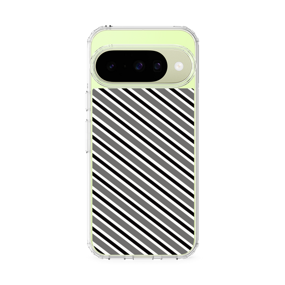 Slim Protection Case［ Small Stripe - Gray × Black ］