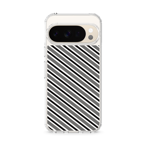Slim Protection Case［ Small Stripe - Gray × Black ］