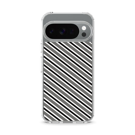 Slim Protection Case［ Small Stripe - Gray × Black ］