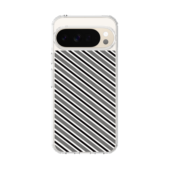 Slim Protection Case［ Small Stripe - Gray × Black ］