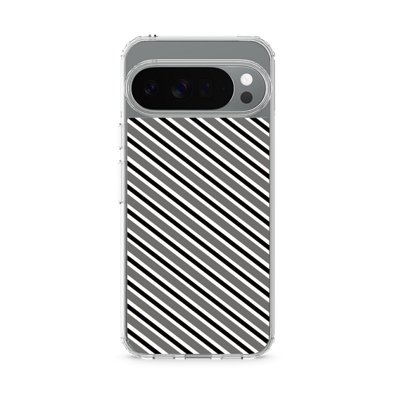 Slim Protection Case［ Small Stripe - Gray × Black ］