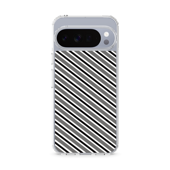 Slim Protection Case［ Small Stripe - Gray × Black ］