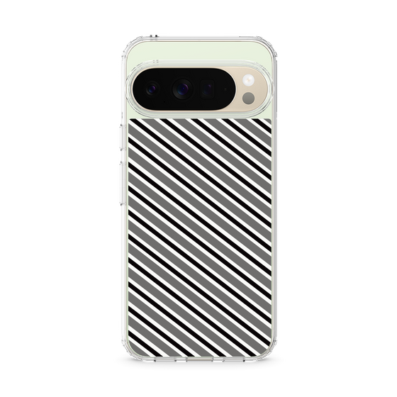 Slim Protection Case［ Small Stripe - Gray × Black ］