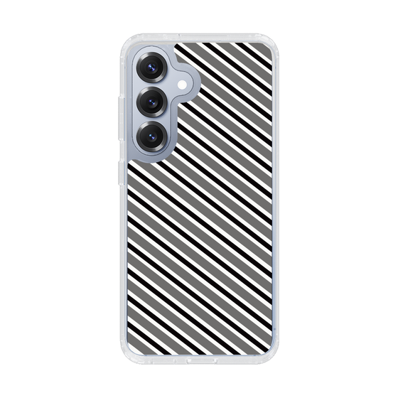 Slim Protection Case［ Small Stripe - Gray × Black ］