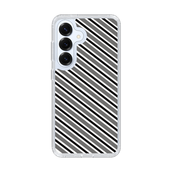 Slim Protection Case［ Small Stripe - Gray × Black ］