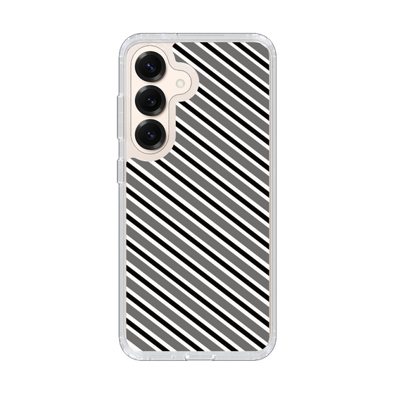 Slim Protection Case［ Small Stripe - Gray × Black ］