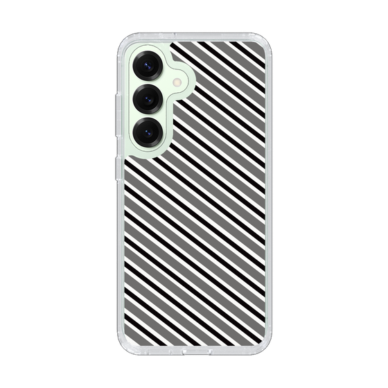Slim Protection Case［ Small Stripe - Gray × Black ］