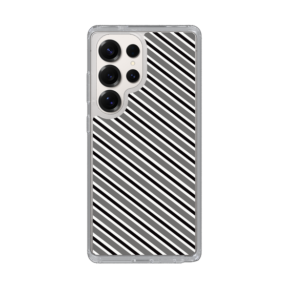 Slim Protection Case［ Small Stripe - Gray × Black ］