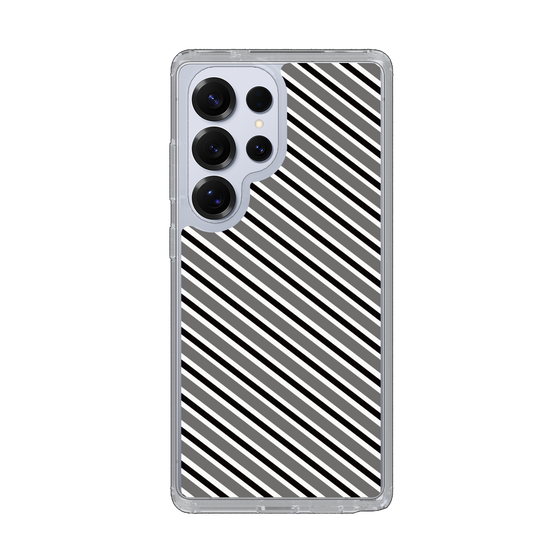 Slim Protection Case［ Small Stripe - Gray × Black ］