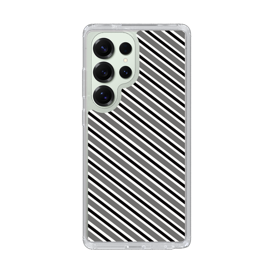 Slim Protection Case［ Small Stripe - Gray × Black ］