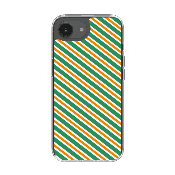 Slim Protection Case［ Small Stripe - Green × Orange ］