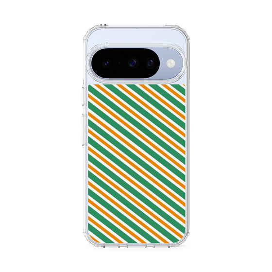 Slim Protection Case［ Small Stripe - Green × Orange ］