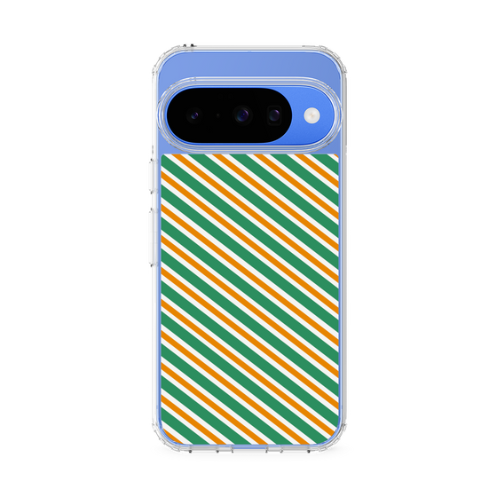 Slim Protection Case［ Small Stripe - Green × Orange ］