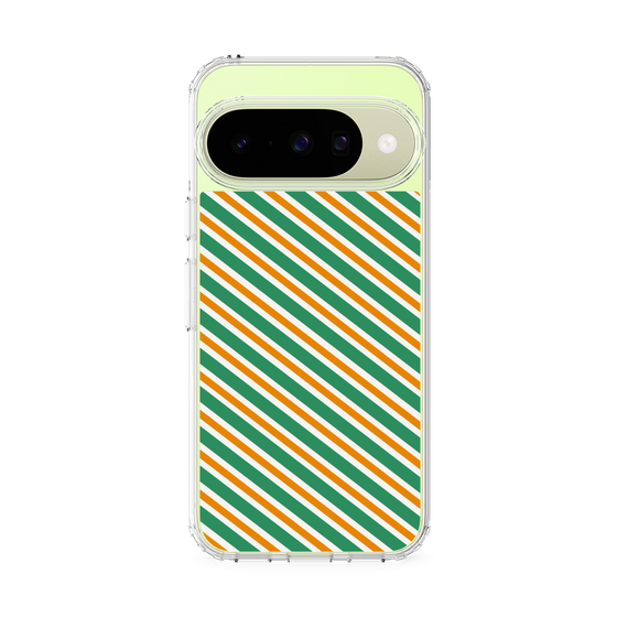 Slim Protection Case［ Small Stripe - Green × Orange ］