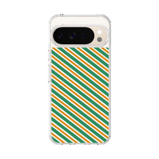 Slim Protection Case［ Small Stripe - Green × Orange ］