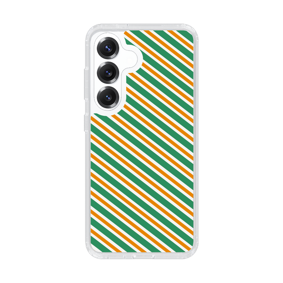 Slim Protection Case［ Small Stripe - Green × Orange ］