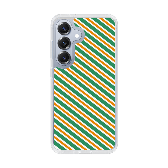 Slim Protection Case［ Small Stripe - Green × Orange ］