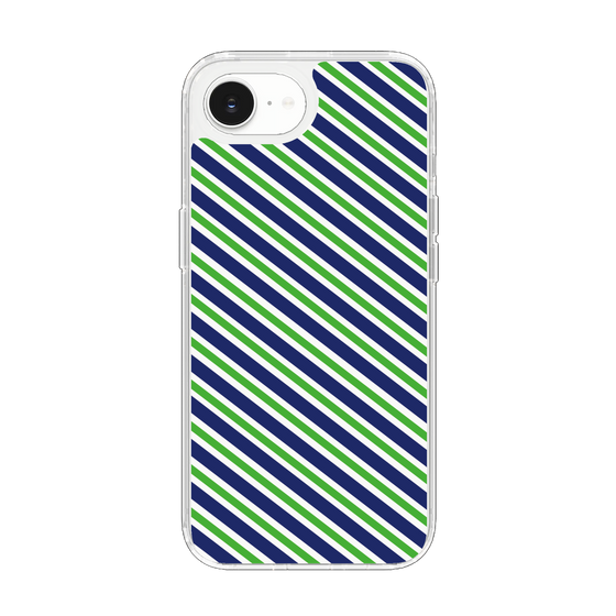 Slim Protection Case［ Small Stripe - Navy × Green ］