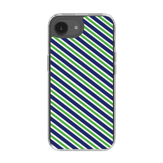 Slim Protection Case［ Small Stripe - Navy × Green ］