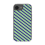 Slim Protection Case［ Small Stripe - Navy × Green ］