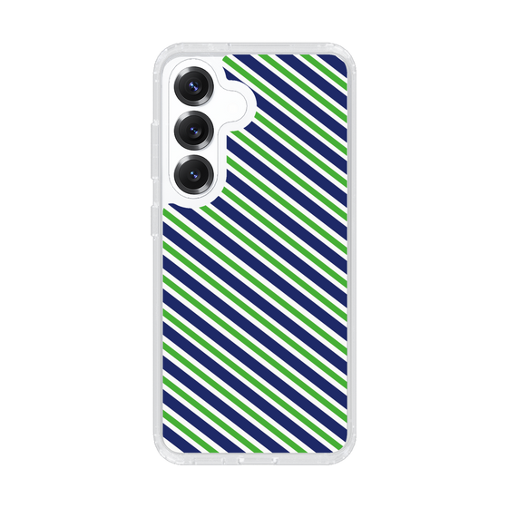 Slim Protection Case［ Small Stripe - Navy × Green ］