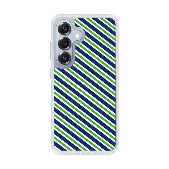 Slim Protection Case［ Small Stripe - Navy × Green ］