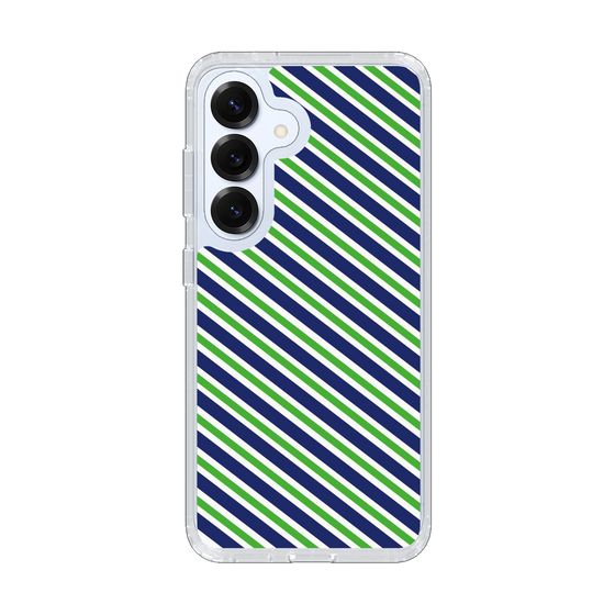 Slim Protection Case［ Small Stripe - Navy × Green ］