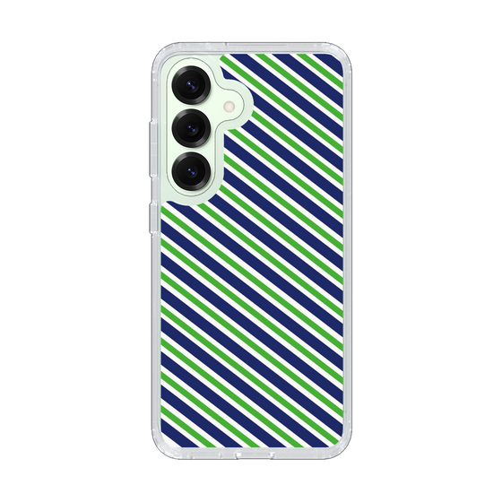 Slim Protection Case［ Small Stripe - Navy × Green ］
