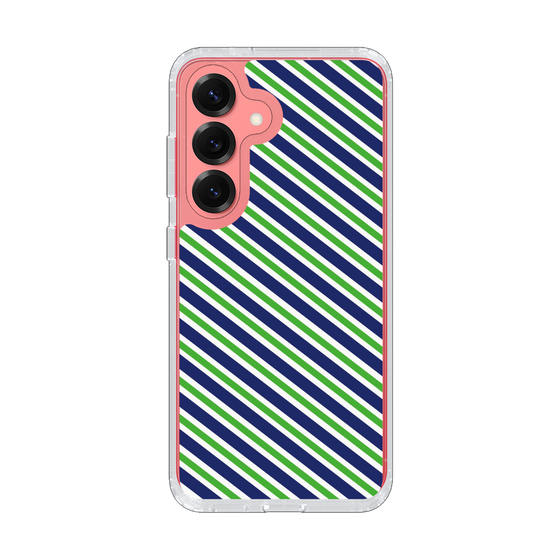 Slim Protection Case［ Small Stripe - Navy × Green ］