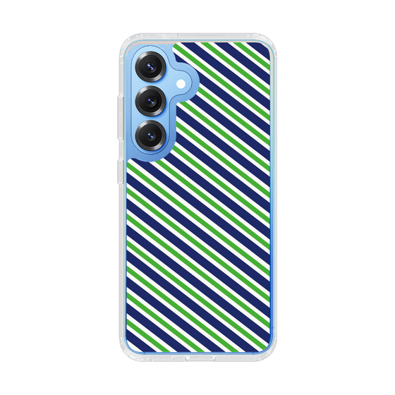 Slim Protection Case［ Small Stripe - Navy × Green ］