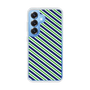 Slim Protection Case［ Small Stripe - Navy × Green ］
