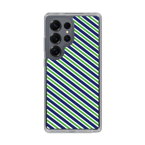 Slim Protection Case［ Small Stripe - Navy × Green ］