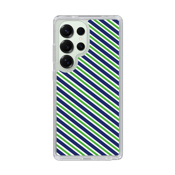 Slim Protection Case［ Small Stripe - Navy × Green ］