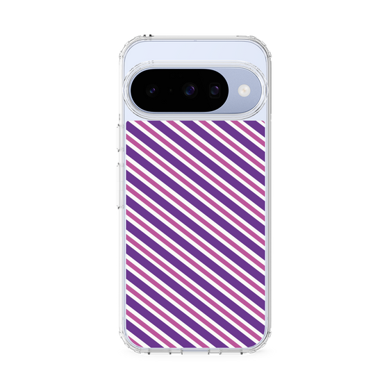Slim Protection Case［ Small Stripe - Purple × Pink ］
